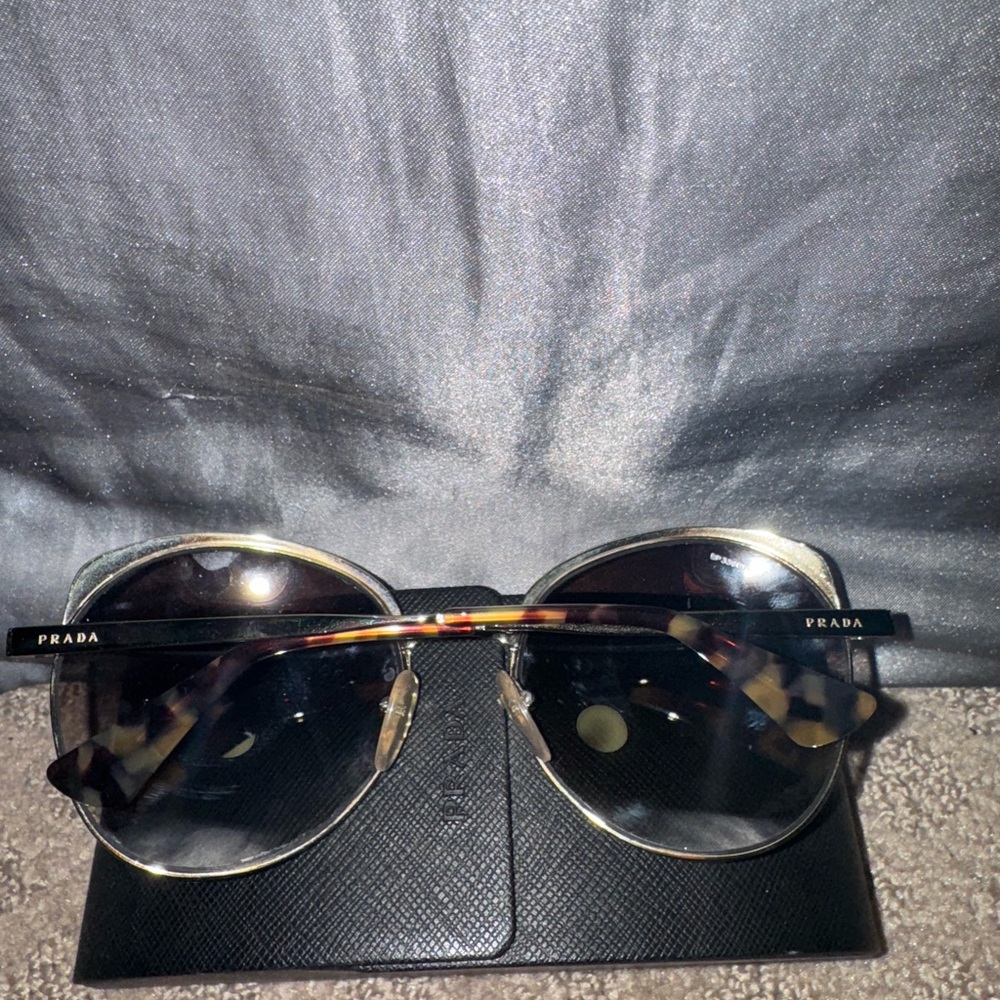 Prada Black and Brown Sunglasses
